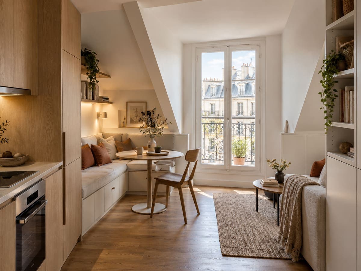 Petite surface parisienne optimisée après rénovation